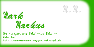 mark markus business card